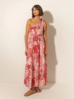 Load image into Gallery viewer, Freya Pink Floral Maxi Dress

