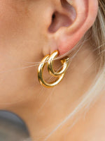 Load image into Gallery viewer, Cleo Chunky Gold Hoop Earrings
