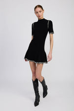 Load image into Gallery viewer, Romilla Stitch Mini Dress
