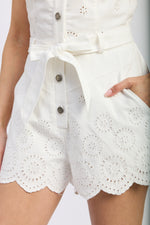 Load image into Gallery viewer, Isabella White Romper
