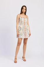 Load image into Gallery viewer, Alaia Linen Scarf Mini Dress
