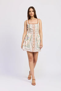 Alaia Linen Scarf Mini Dress