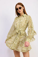 Load image into Gallery viewer, Skylar Chartreuse Mini Dress
