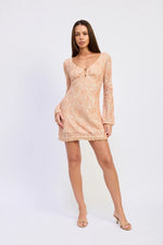 Load image into Gallery viewer, Gigi Peach Mini Dress
