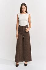 Load image into Gallery viewer, Pleather Pauline Wide Leg Pant
