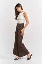 Load image into Gallery viewer, Pleather Pauline Wide Leg Pant

