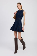 Load image into Gallery viewer, Seraphina Indigo Mini Dress

