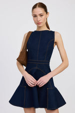 Load image into Gallery viewer, Seraphina Indigo Mini Dress

