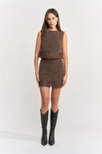 Load image into Gallery viewer, Pauline Brown Crop Top
