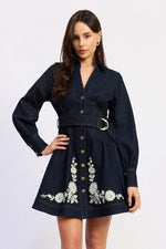 Load image into Gallery viewer, Carol Indigo Mini Dress
