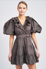 Load image into Gallery viewer, Camila Charcoal Mini Dress
