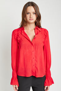 Dahlia Red Blouse