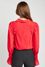 Load image into Gallery viewer, Dahlia Red Blouse
