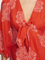 Load image into Gallery viewer, Indira Tie Front Mini Dress
