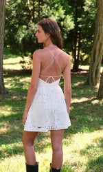 Load image into Gallery viewer, Kelly Eyelet Mini Dress
