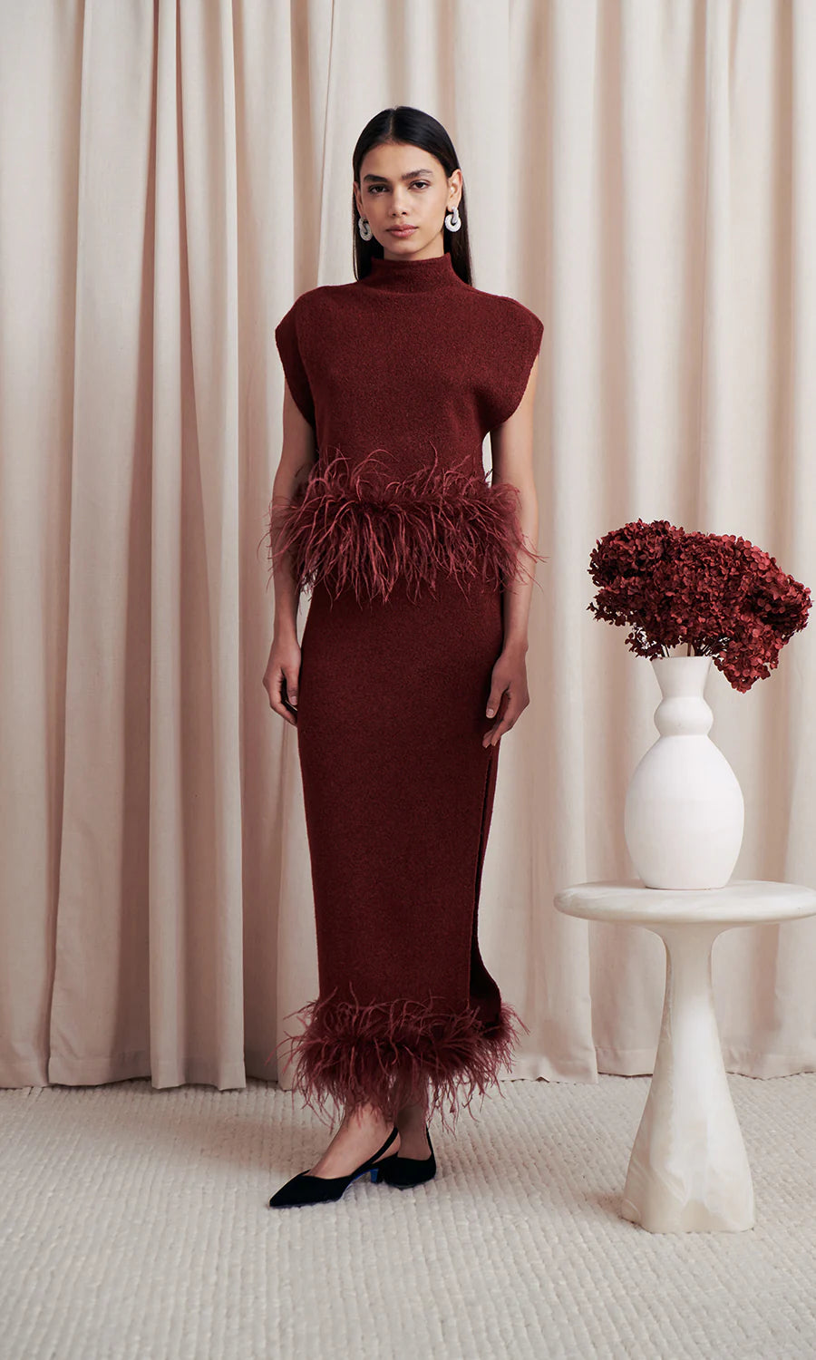 Kelsei Feather Knit Top