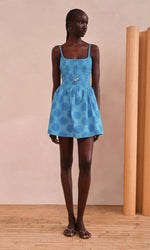 Load image into Gallery viewer, Lapis Seashell Mini Dress
