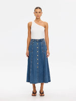 Load image into Gallery viewer, Rita Denim Midi Skirt
