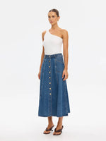Load image into Gallery viewer, Rita Denim Midi Skirt
