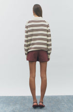 Load image into Gallery viewer, Henry Striped Polo Sweater
