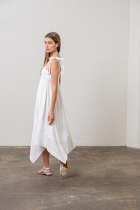 Handkerchief Embroidered Midi Dress