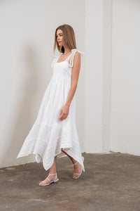 Handkerchief Embroidered Midi Dress