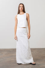 Load image into Gallery viewer, Ivory Linen Midi Skirt
