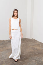 Load image into Gallery viewer, Ivory Linen Midi Skirt
