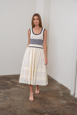 Load image into Gallery viewer, Striped Knit Top Midi Dress
