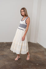 Load image into Gallery viewer, Striped Knit Top Midi Dress
