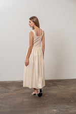 Load image into Gallery viewer, Sweater Top Eyelet Midi Dress
