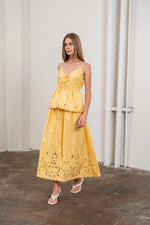 Load image into Gallery viewer, Spaghetti Strap Eyelet Detail Top
