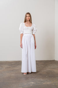 Short Ruffle Sleeve Crop Top
