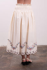 Load image into Gallery viewer, Scallop Hem Midi Skirt
