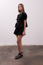 Load image into Gallery viewer, Puff Sleeve Front Tie Detail Top
