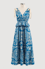 Load image into Gallery viewer, Border Print Midi Dress
