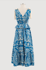 Load image into Gallery viewer, Border Print Midi Dress
