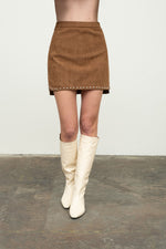 Load image into Gallery viewer, Stud Detail Mini Skirt
