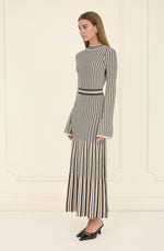 Load image into Gallery viewer, Pleated Sweater Midi Dress
