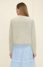 Load image into Gallery viewer, Crystal Studs Detail Cardigan Sweater
