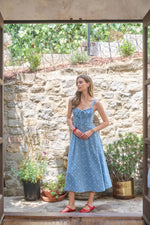 Load image into Gallery viewer, Geo Denim Midi Dress
