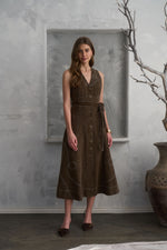 Load image into Gallery viewer, Western Embroidered Midi Dress
