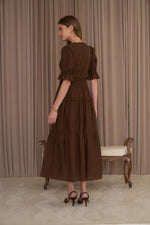 Load image into Gallery viewer, Sweetheart Neck Tier Midi Dress
