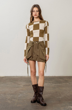 Load image into Gallery viewer, Checkerboard Sweater Top
