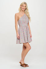 Load image into Gallery viewer, Mykonos One Shoulder Dress
