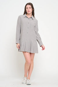 Pleat Shirt Dress