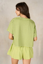 Load image into Gallery viewer, Pin-Stripe SS Top
