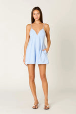Load image into Gallery viewer, Alessia Sky Mini Dress
