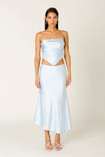 Load image into Gallery viewer, Beatrice Sky Midi Skirt
