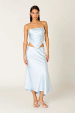 Load image into Gallery viewer, Beatrice Sky Midi Skirt
